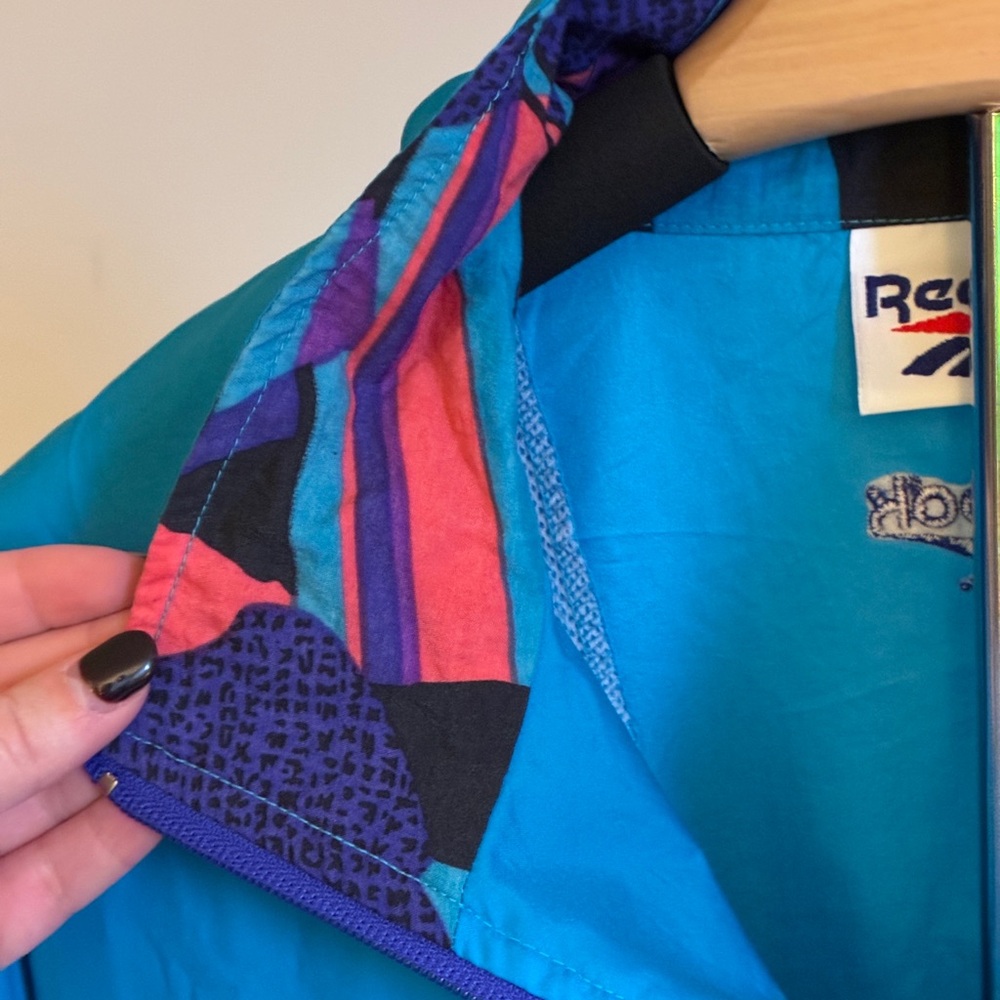 Reebok Blue and Purple Windbreaker Jacket - Picture 3 of 5